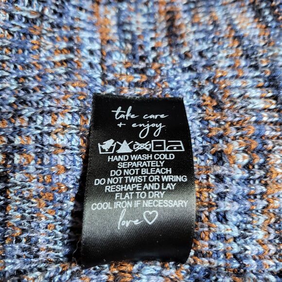 NIC+ZOE Sweater Womens Small Petite Blue Spacedye Cotton PS Fall Cotton - Picture 7 of 7